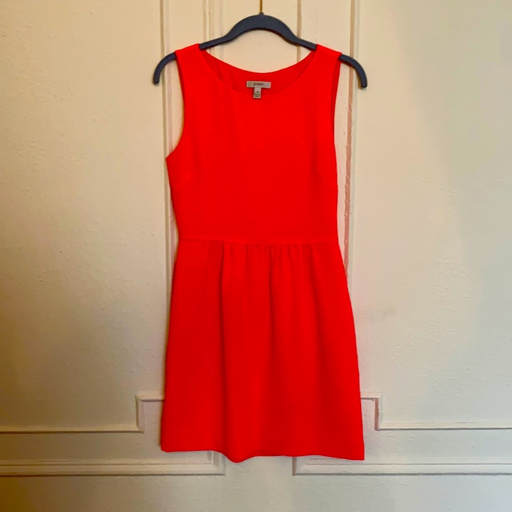 Neon pink/orange J crew sleeveless dress